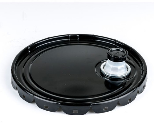 5 Gallon Open Head Steel Pail Lug Cover with Flexspout ® Opening – Black 5 Gallon Open Head Steel Pail Lug Cover with Flexspout ® Opening – Black