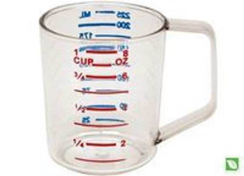 8 Ounce Bouncer® Measuring Cups - Clear Polycarbonate