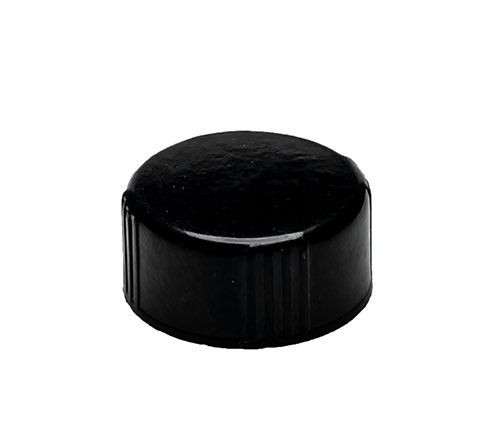 Black Polypropylene Screw Cap with Cone Insert – 22mm