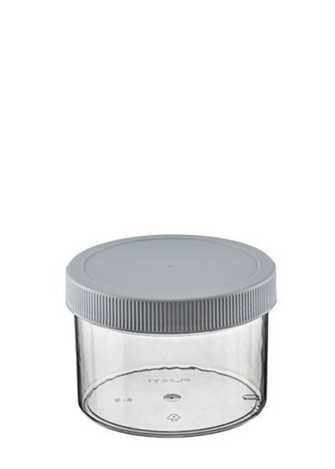 8 OZ CLEAR POLYSTYRENE PLASTIC JAR, 89-400