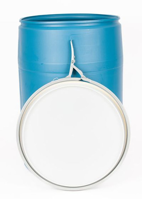 55 Gallon Open Head Poly Drum - Blue, Lever Lock 55 Gallon Open Head Poly Drum - Blue, Lever Lock