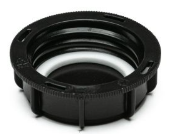 2 Inch Black HDPE Buttress Dust Cap for IBC Valves, PE Gasket
