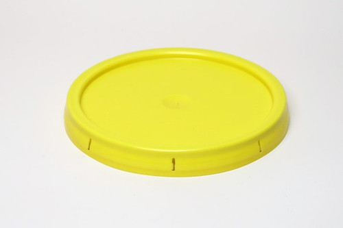 PLASTIC PAIL LID WITH TEAR TAB - YELLOW