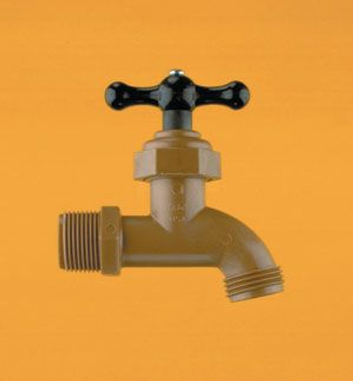 3/4 INCH CHEMICAL RESISTANT PVC FAUCET - ABS HANDLE