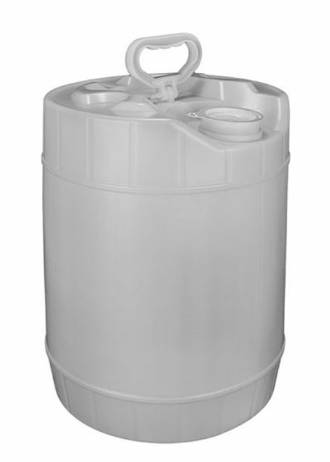 5 GALLON ROUND PLASTIC PAIL, CLOSED HEAD, FLEXSPOUT® OPENING - NATURAL