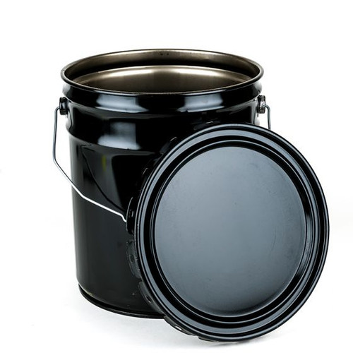 5 GALLON STEEL PAIL, OPEN HEAD, LUG COVER/BLACK 5 GALLON STEEL PAIL, OPEN HEAD, LUG COVER/BLACK
