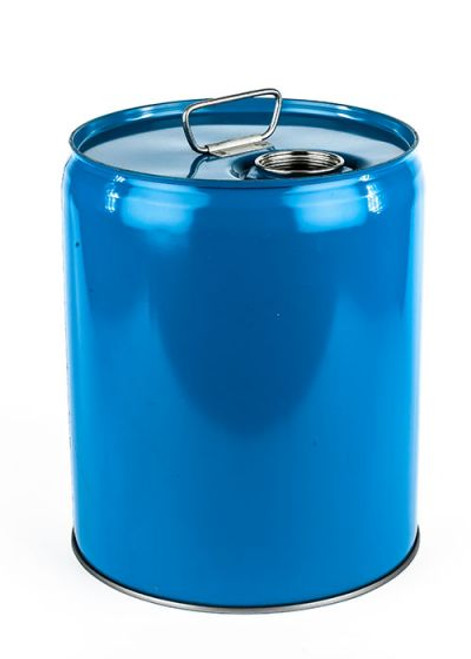 5 GALLON STEEL PAIL, CLOSED HEAD, UNLINED, FITTING - BLUE