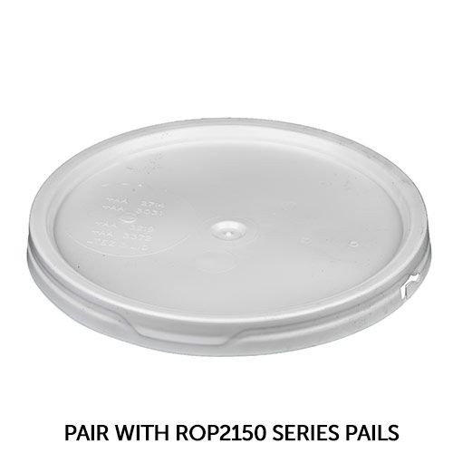 RIGHTPAIL 5 GALLON TEAR TAB PLASTIC PAIL LID – WHITE