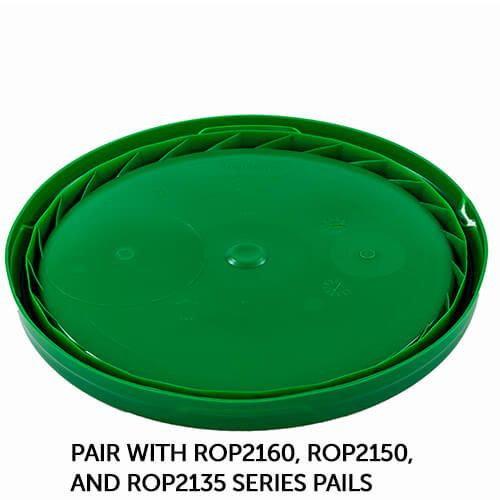 RIGHTPAIL 5 GALLON TEAR TAB PLASTIC PAIL LID – GREEN