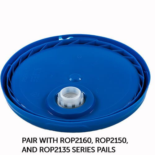 RIGHTPAIL 5 GALLON TEAR TAB PAIL LID – FLEXSPOUT ® OPENING – BLUE