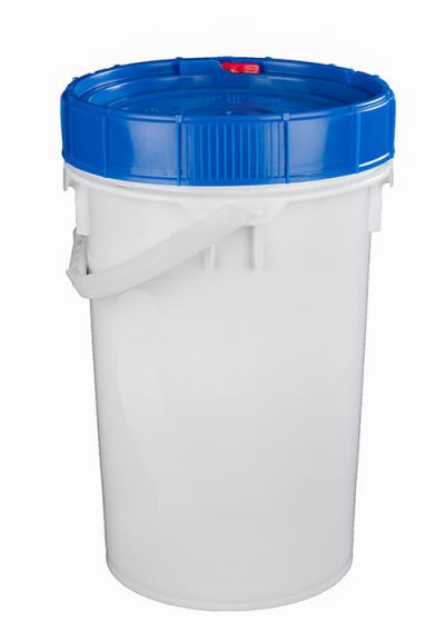 LIFE LATCH® NEW GENERATION 6.5 GALLON PLASTIC PAIL WITH BLUE SCREW TOP