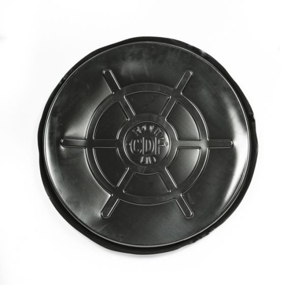 55 Gallon Closed Head Drum Cover Black 