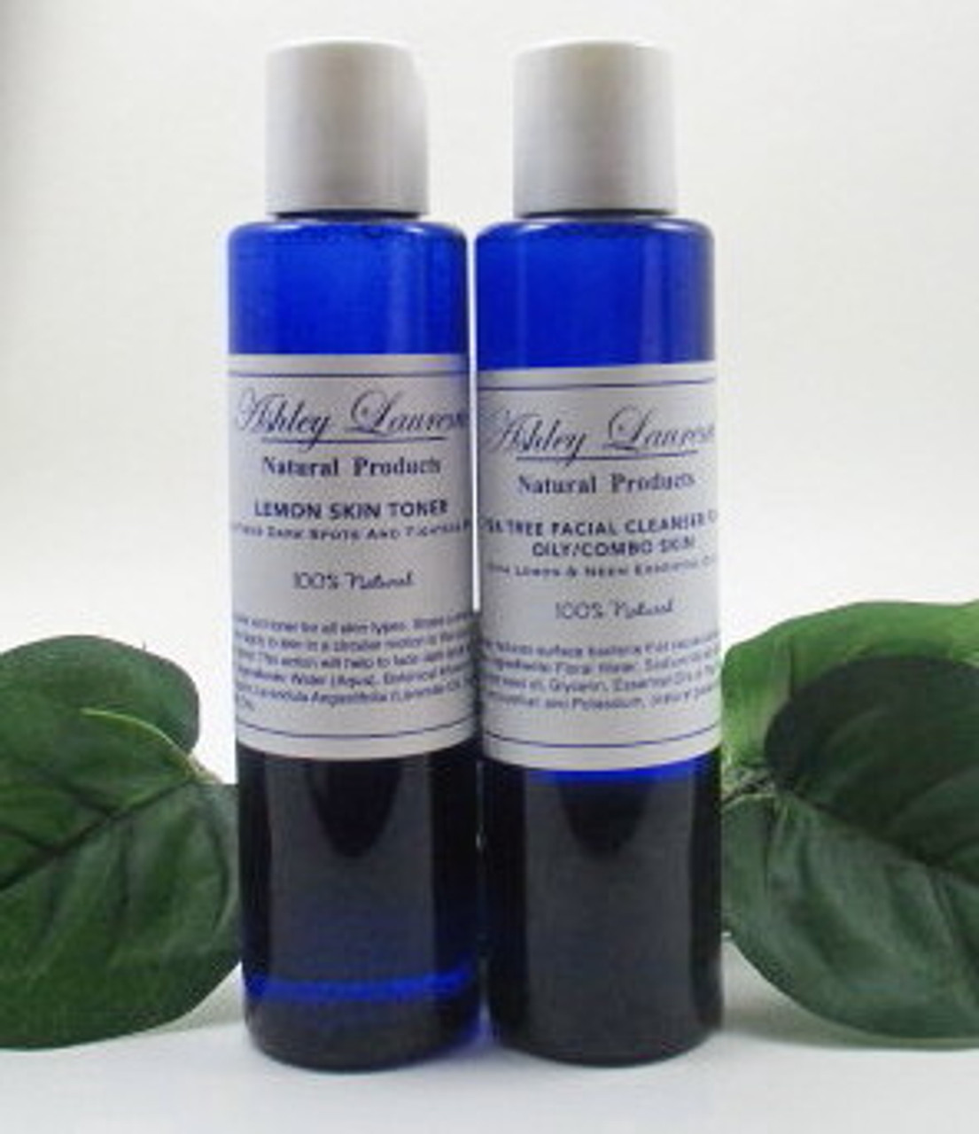 Tea Tree Cleanser shown on the right.