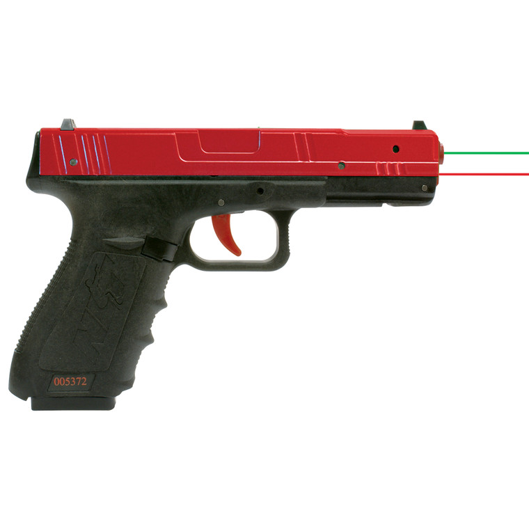NextLevel Training, Performer RG SIRT Laser, Red Polymer Slide with Red Trigger Take-Up and Green Shot Indicating Laser, Red and Black Finish