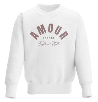 Personalised Amour London Kids Sweatshirt white