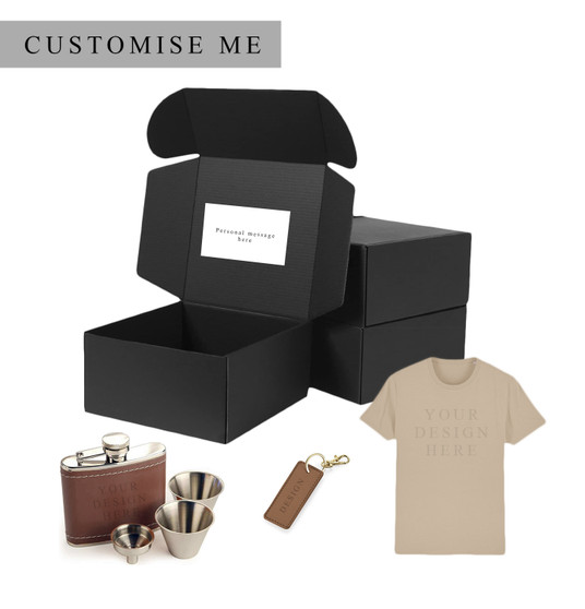 Personalised Men's 3 Piece Gift Box with Customisable T-Shirt