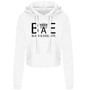 BAE: Black & Exquisite Oversized Crop Hoodie in white