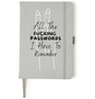 All The Passwords I Have To Remember Premium A5 Notebook in silver