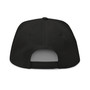 Black History 365 Flat Bill Contrast Snapback  Cap in black with blue/white embroidery back view