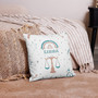 Cute Celestial Animal Zodiac Print Cushion Cover - Libra