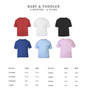 Customisably baby size chart
