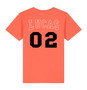 Personalised Outlined Name Kids Organic Cotton T-Shirt fiesta orange
