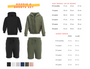 Kids Hoodie colour chart