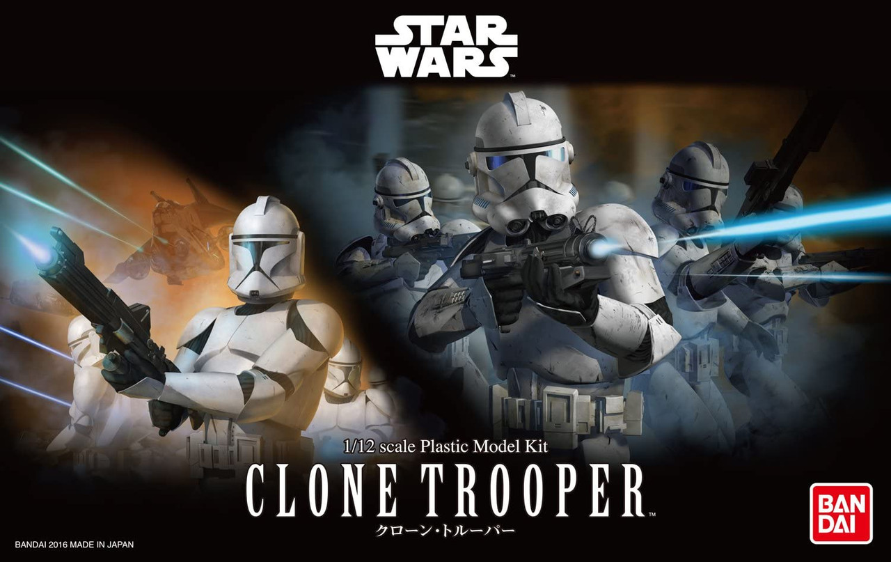 BANDAI SPIRITS Star Wars Clone Trooper 1/12 Scale Plastic Model