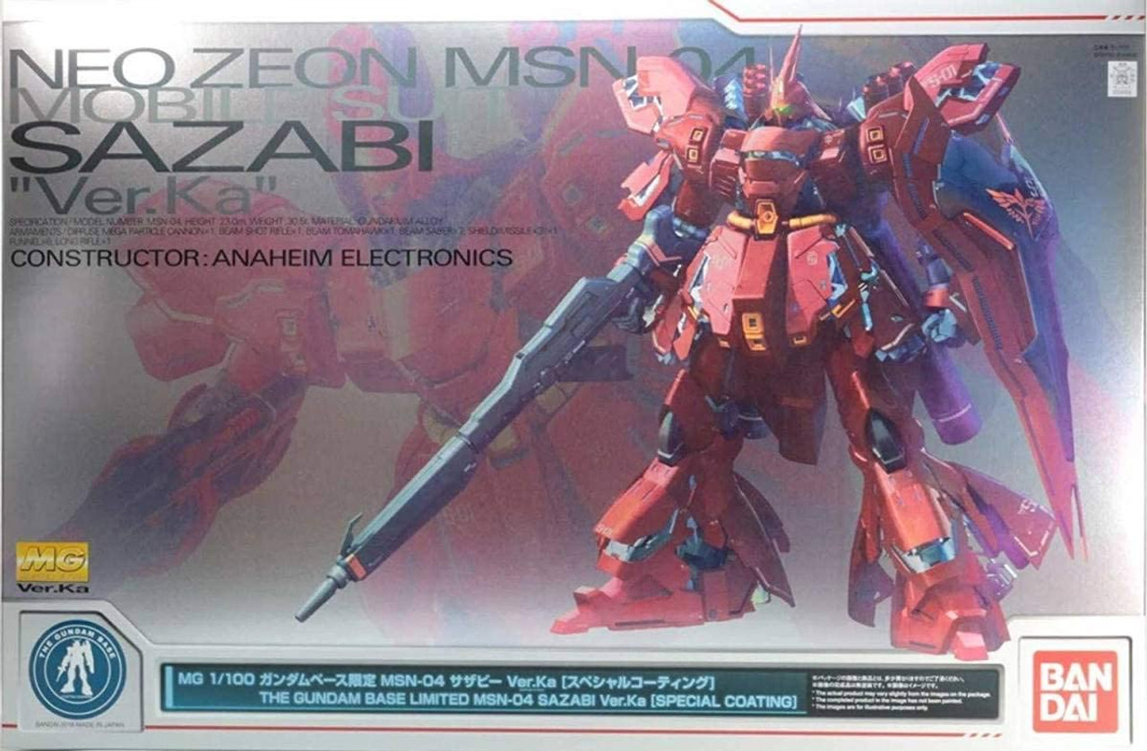 BANDAI MG 1/100 Gundam Base Limited Sazabi Ver. Ka Special Coating