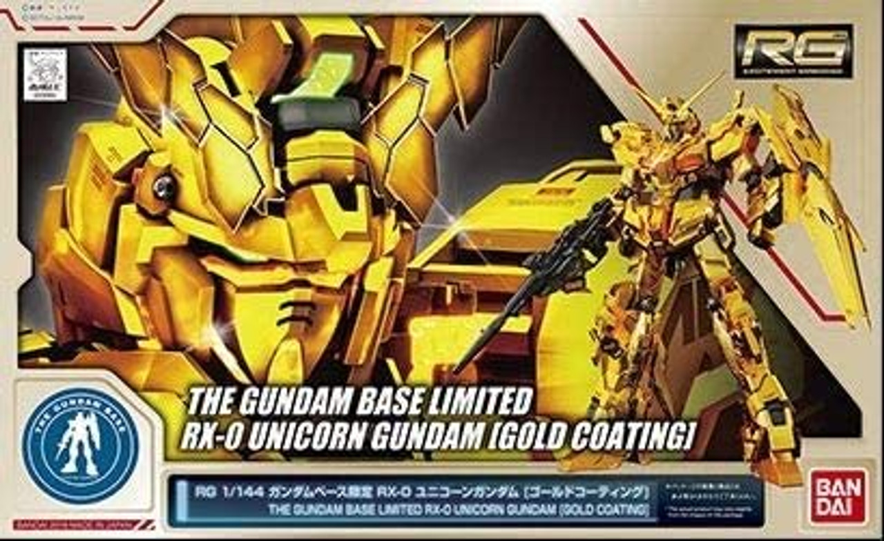 BANDAI RG 1/144 Gundam Base Limited Unicorn Gundam [Gold Coating