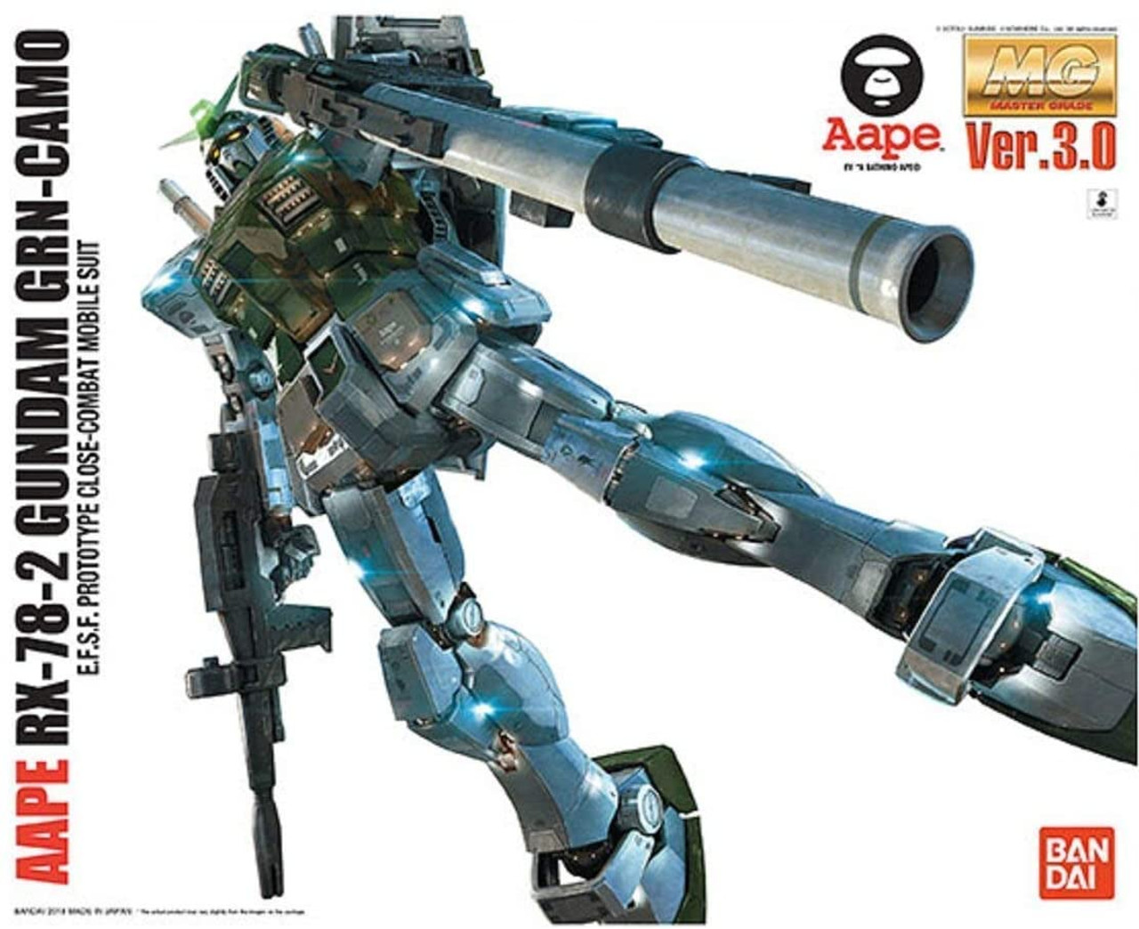 BANDAI MG 1/100 AAPE RX-78-2 GUNDAM GRN-CAMO "AAPE A Bathing APE" (Event Limited)