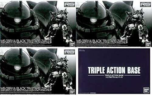 BANDAI RG 1/144 Black Tre- Stars Zaku II 3 machine set [With triple action base]