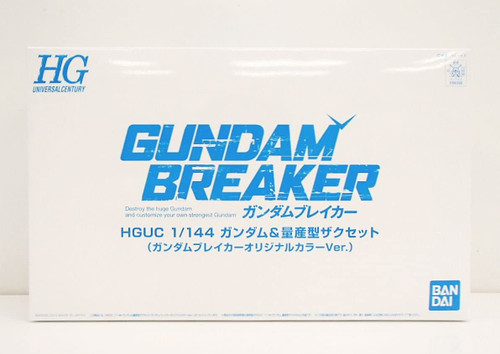 BANDAI Gunpla HGUC 1/144 Gundam & Mass Production Zaku Set Gundam Breaker Original Color Ver.