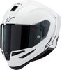 ALPINESTARS Supertech R10 Helmet - Solid - Gloss White - Medium 8200124-2170-M
