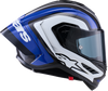 ALPINESTARS Supretech R10 Helmet - 22.06 - Arius - Gloss Black/White/Blue - Large 8203926-1647-L
