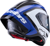 ALPINESTARS Supretech R10 Helmet - 22.06 - Arius - Gloss Black/White/Blue - Large 8203926-1647-L