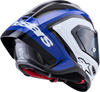 ALPINESTARS Supretech R10 Helmet - 22.06 - Arius - Gloss Black/White/Blue - XL 8203926-1647-XL
