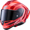 ALPINESTARS Supretech R10 Helmet - 22.06 - Arius - Gloss - Black/White/Double Red - Small 8203926-1683-S