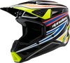 ALPINESTARS Youth SM3 Helmet - Wurx - Gloss Black/Yellow Fluo/Blue/Red Medium 8302025-1574-YM