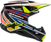 ALPINESTARS Youth SM3 Helmet - Wurx - Gloss Black/Yellow Fluo/Blue/Red Medium 8302025-1574-YM
