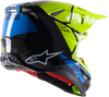 ALPINESTARS Supertech M8 Helmet - Factory - Black/Yellow/Blue - XL 8302922-1578-XL