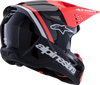 ALPINESTARS SM3 Helmet - Radium - Gloss Black/Red Fluo/White - Medium 8300826-1553-M