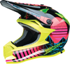 MOOSE OFFROAD Youth F.I. Helmet - Vaporwave - MIPS® - Black/Pink/Yellow - Small 0111-1614