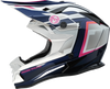 MOOSE OFFROAD MR3 Helmet - F.A.F. - White/Navy/Pink - Large 0110-8950