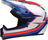 Z1R Child Dirt Maxx Helmet - Vortex - Red/White/Blue - L/XL 0111-1749