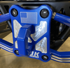 Polaris Pro R / Turbo R Billet Radius Rod Plate / Pull Plate by AJK Offroad Right Side Angle View of Plate Installed on Vehicle