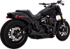 VANCE & HINES 2-into-1 Upsweep Exhaust System - Black - Stainless Steel 47323