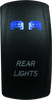 DragonFire Racing Lighted Switch Rear Light On/Off Blue