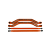 Polaris Pro R / Turbo R High Clearance Radius Rods by AJK Offroad Orange Both Rods