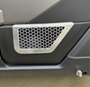 Polaris Xpedition Vented Lower Doors Inserts by AJK Offroad Rear Door in Raw Aluminum Close Up